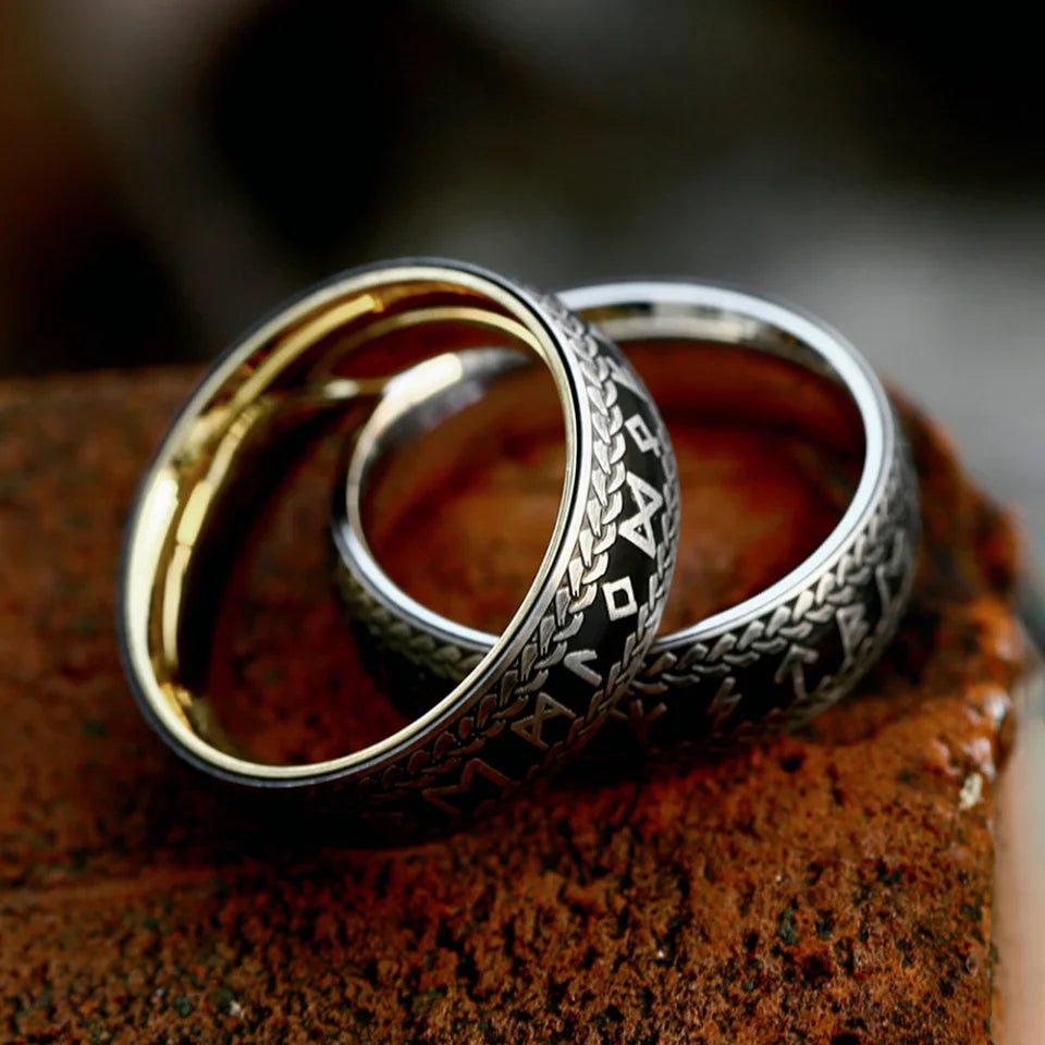 Norse Ring – Rune Amulet Viking Gothic Punk Statement Silver Gold