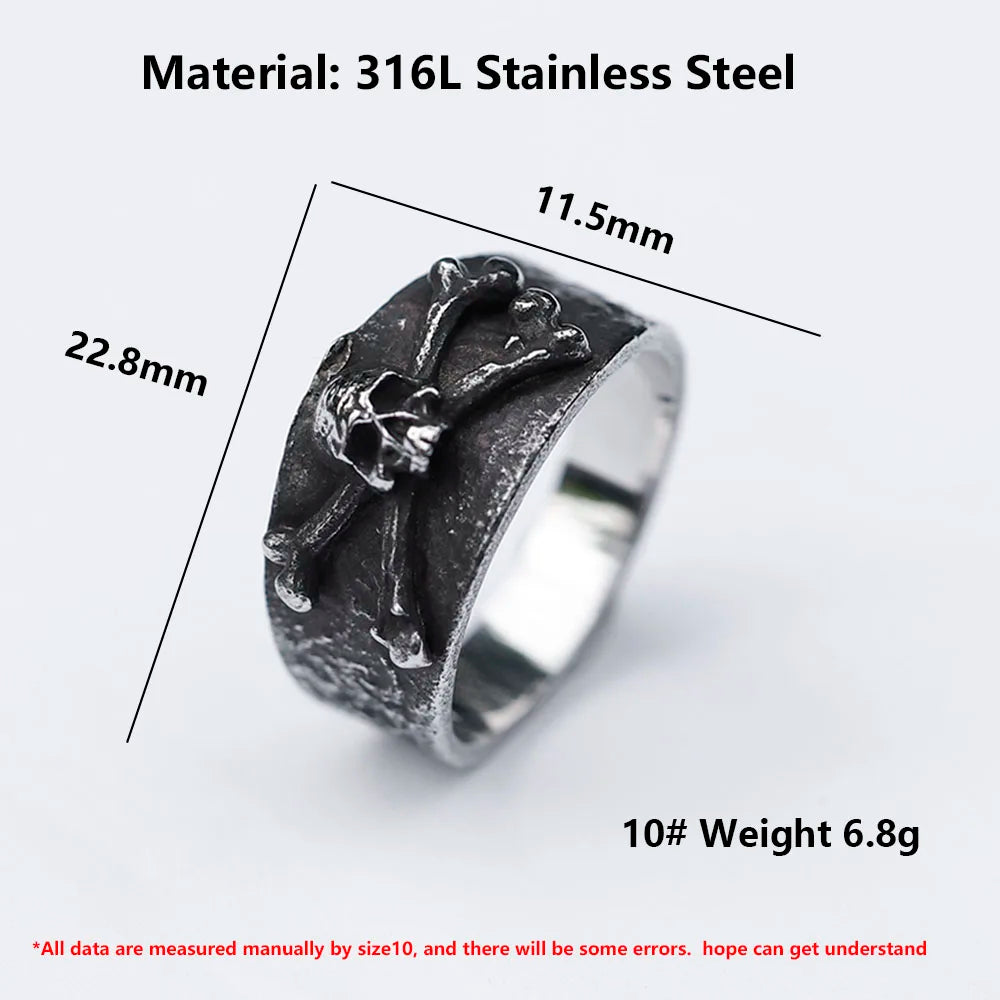 Viking Ring – Toxic Skull Poison Punk Gothic Biker Statement