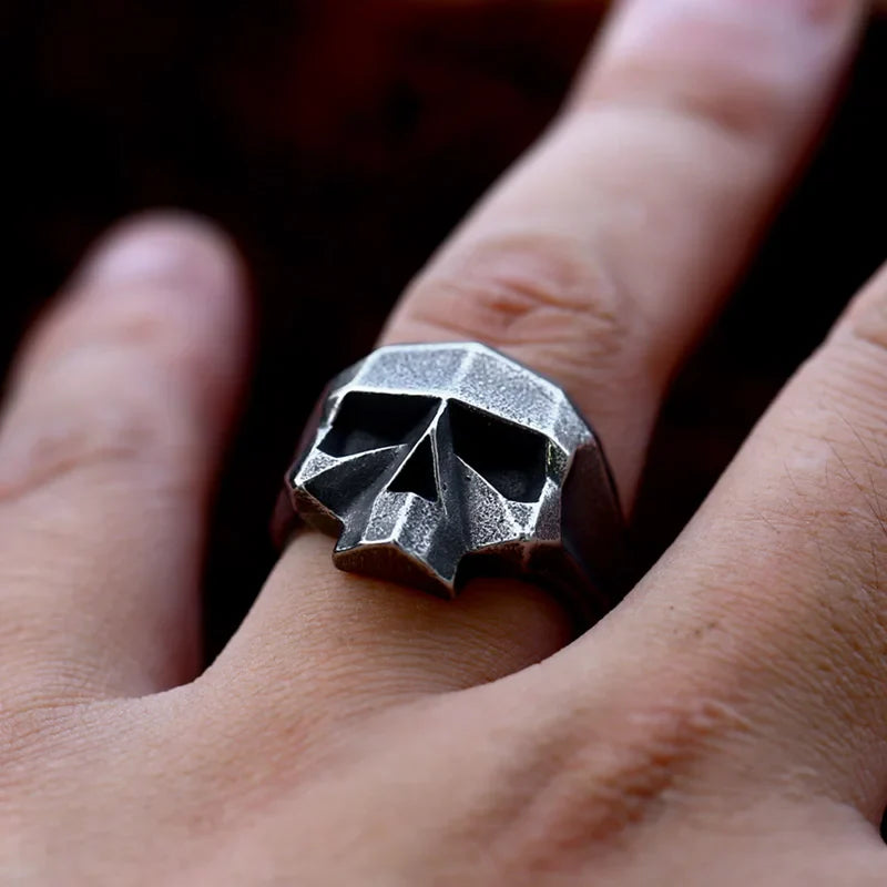 Skeleton Ring – Dark Mech Robotic Skull Gothic Hip Hop Biker Statement Ring