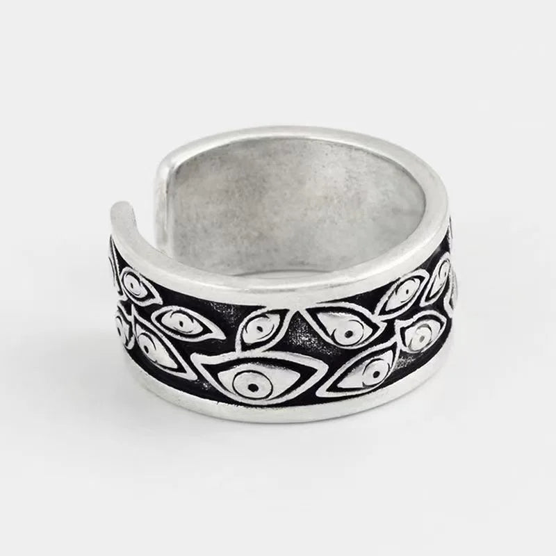 Evil Eye Ring – Devil Gothic Punk Vintage Retro Statement