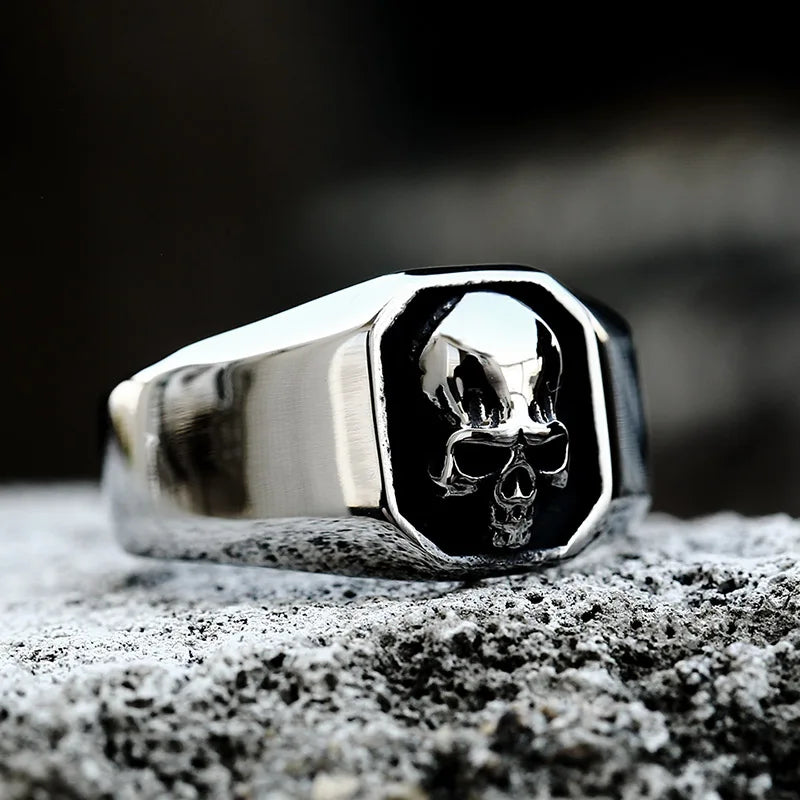 Skull Rings for Men – Gothic Emblem Biker Punk Rock Gold Silver Statement