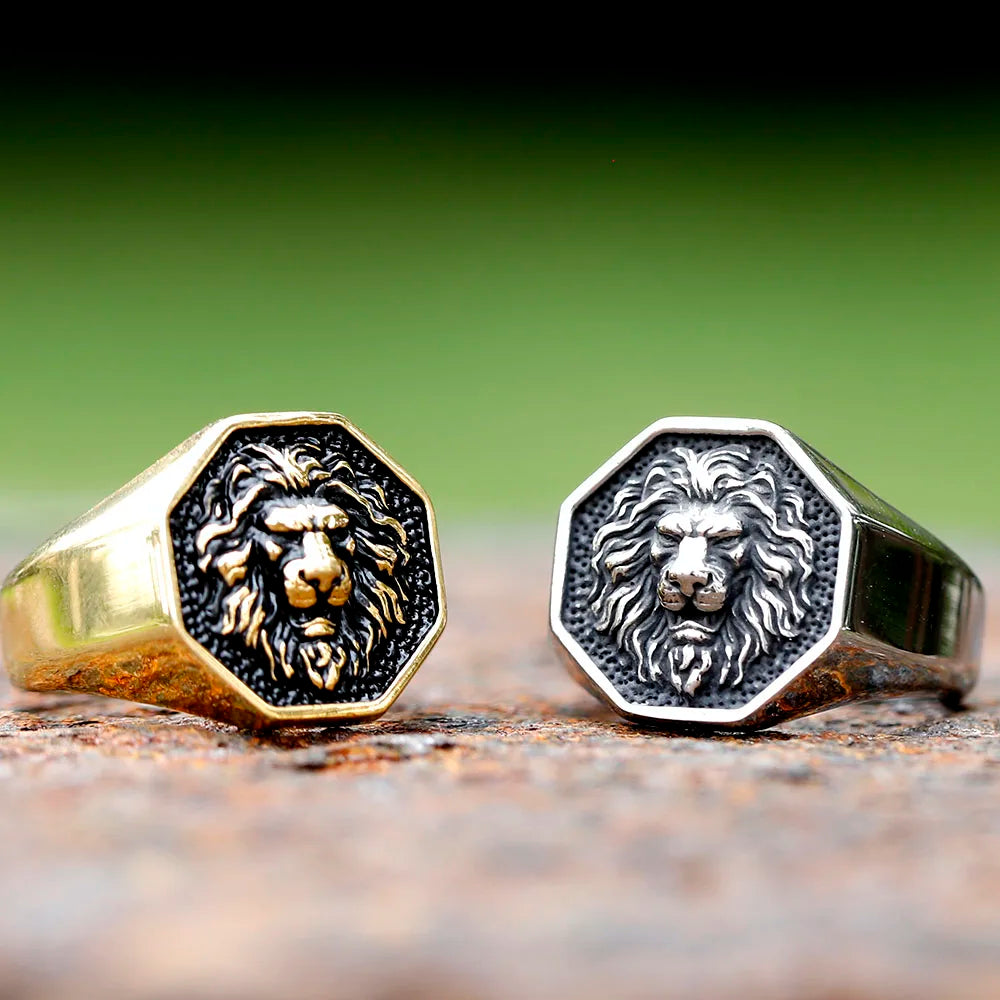 Tiger Ring – Savage 3D Head Gothic Punk Biker Statement Gold Steel