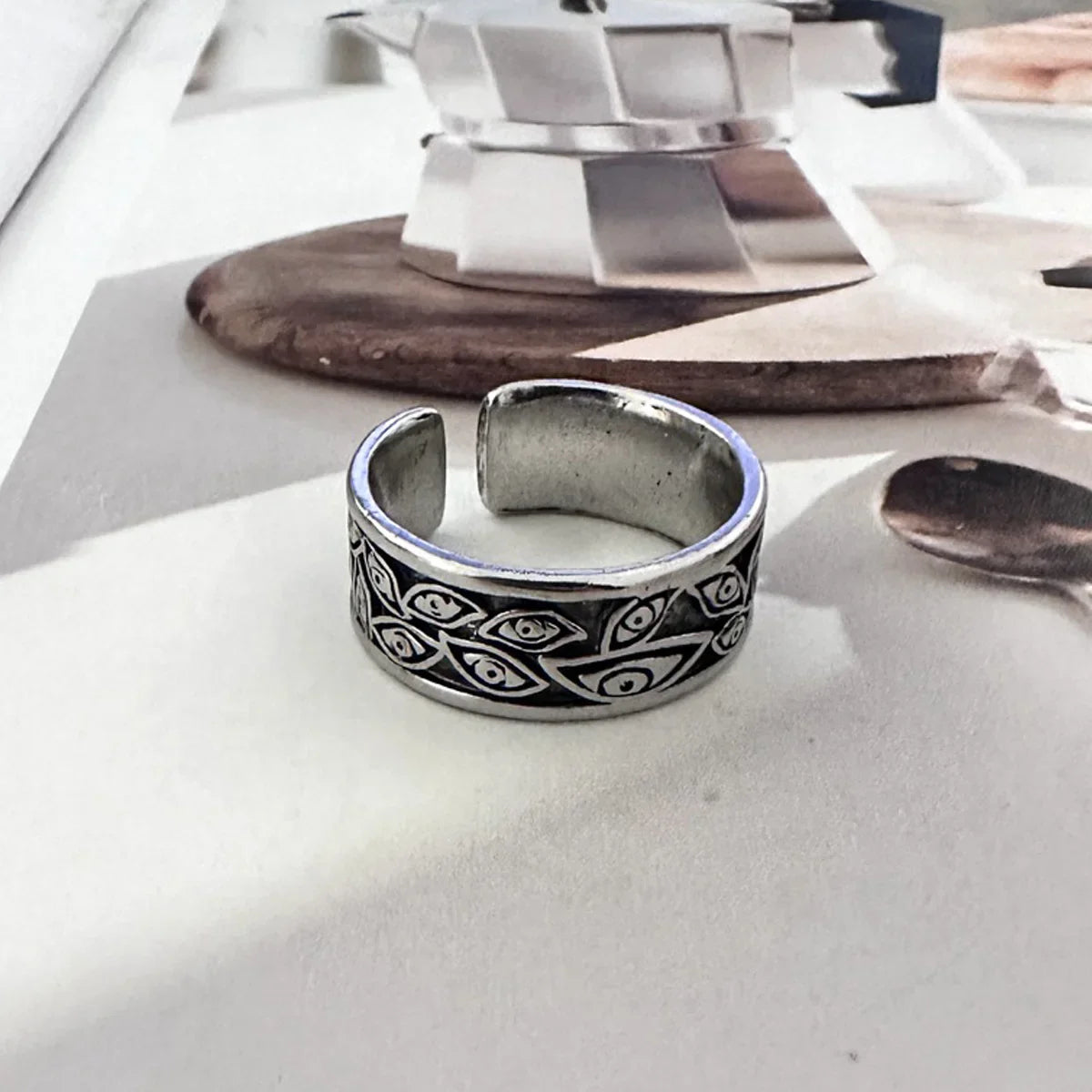 Evil Eye Ring – Devil Gothic Punk Vintage Retro Statement