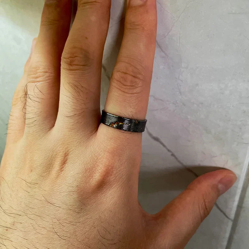 Viking Ring – Dark Storm Lightning Gothic Punk Adjustable Statement Ring