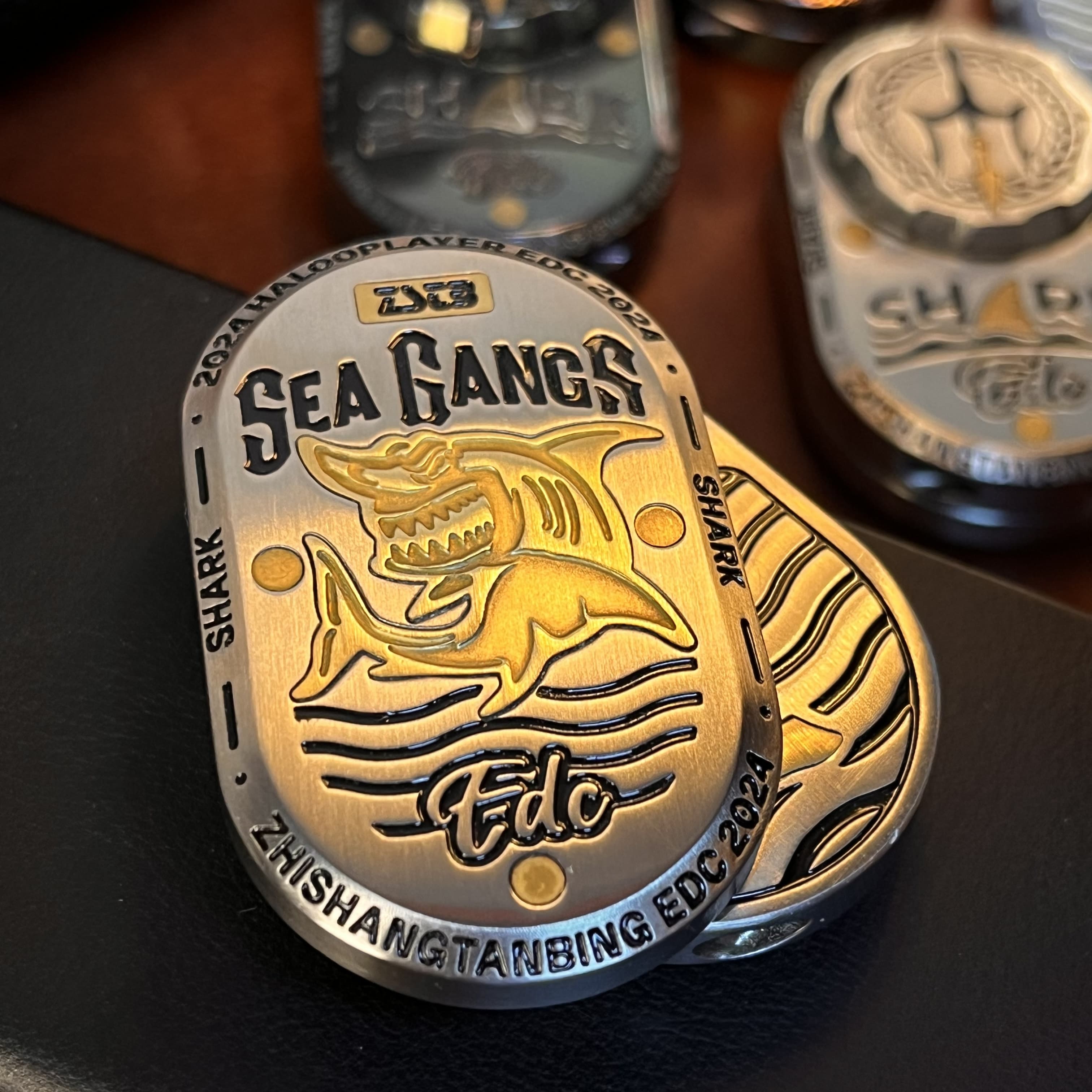 SharkPulse Precision EDC Fidget Toy - Multi-Track Slider with Mechanical Sound