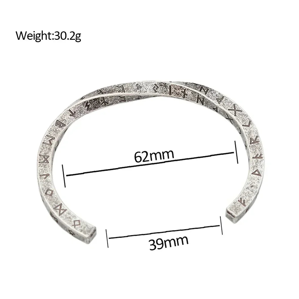 Viking Bracelet – Nordic Rune Bangle Gothic Punk Statement