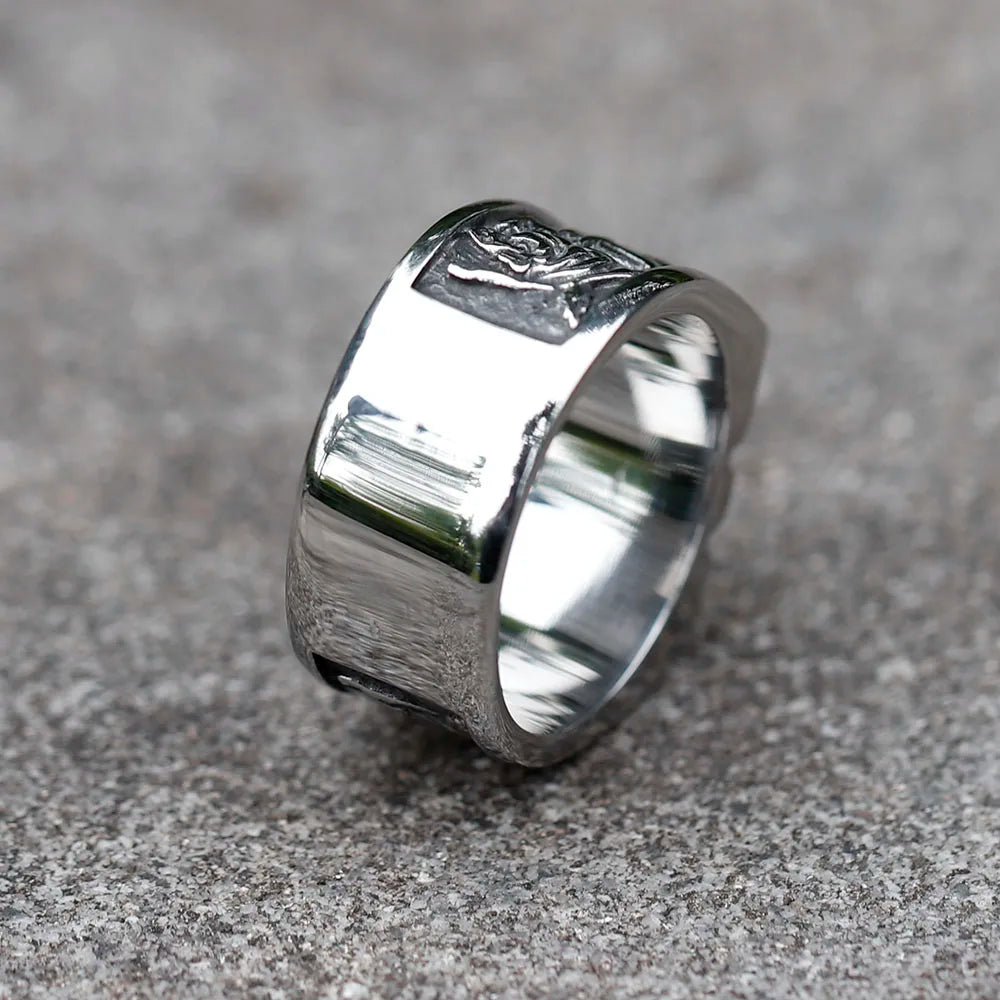 Gothic Ring – Skull and Roses Punk Vintage Dark Statement