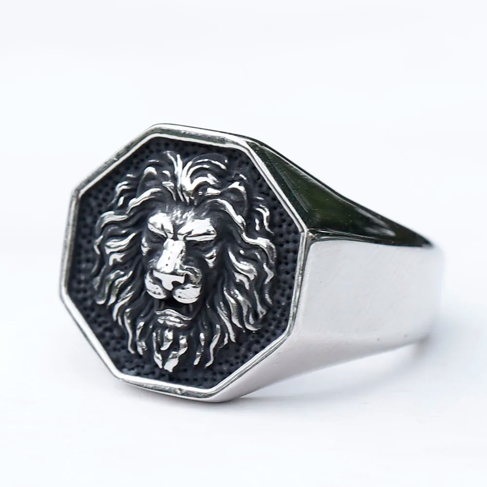 Tiger Ring – Savage 3D Head Gothic Punk Biker Statement Gold Steel