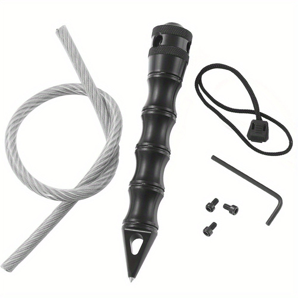 Tactical Self Defense Whip - Aluminum Alloy Handle with Tungsten Glass Breaker