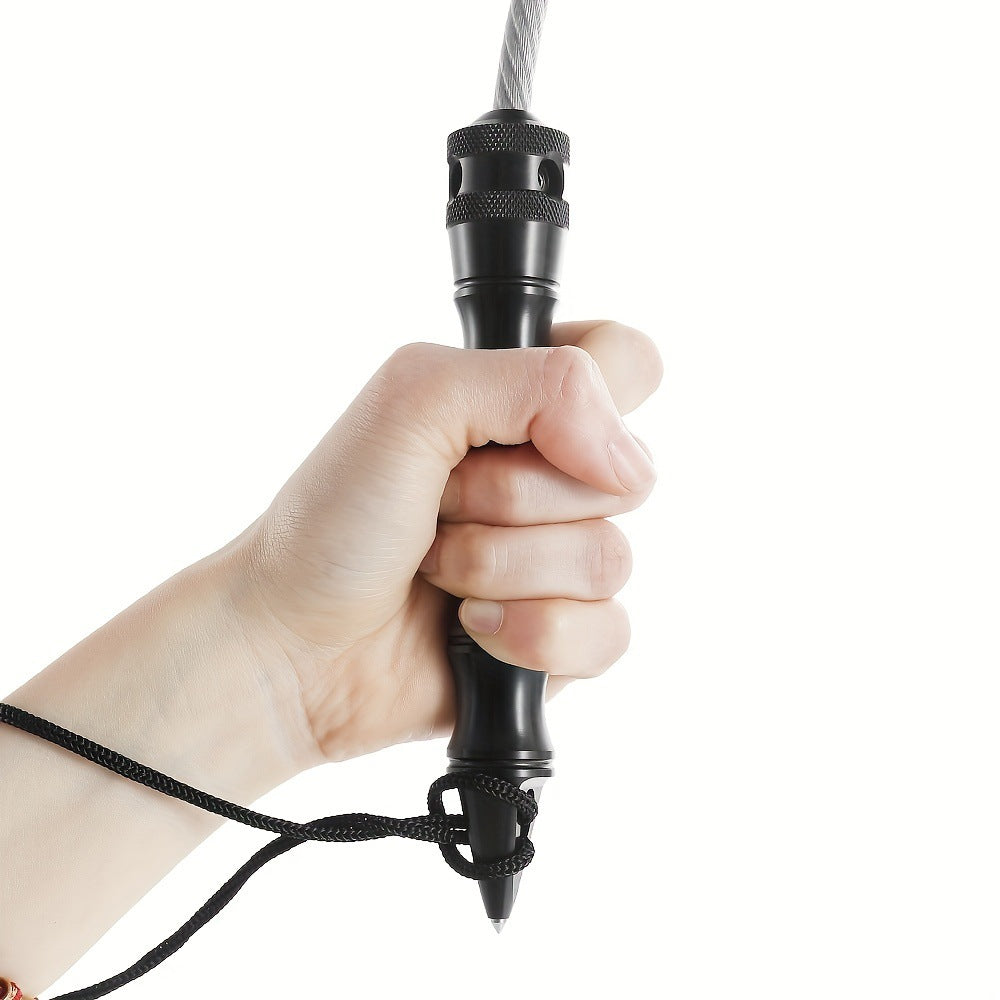 Tactical Self Defense Whip - Aluminum Alloy Handle with Tungsten Glass Breaker