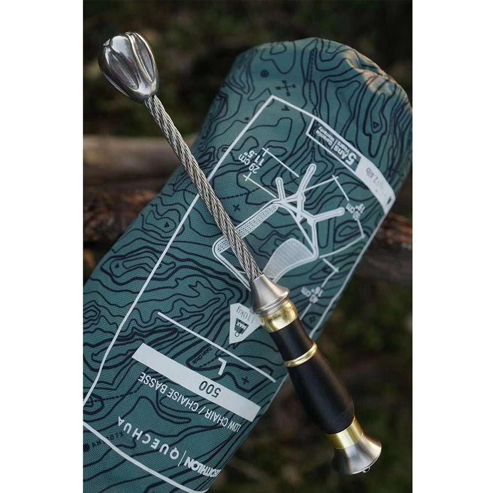 Tactical Self Defense Whip - Stainless Steel Hammer Head & Steel Cable