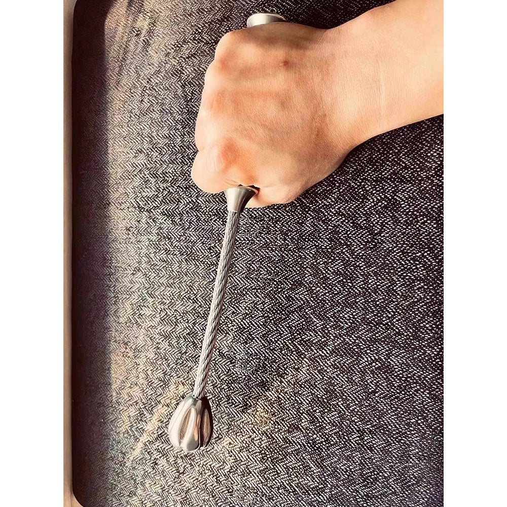 Tactical Self Defense Whip - Stainless Steel Hammer Head & Steel Cable