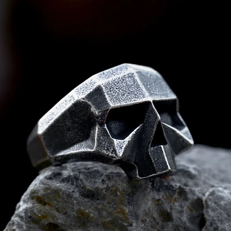 Skeleton Ring – Dark Mech Robotic Skull Gothic Hip Hop Biker Statement Ring