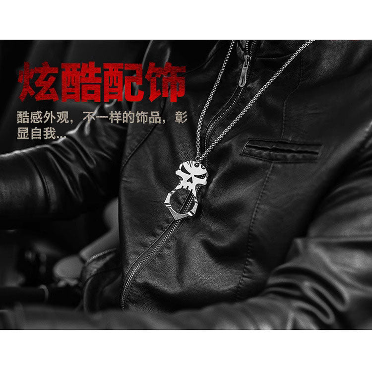 2025 New TC4 Titanium Skull Head Single Finger Knuckle Duster