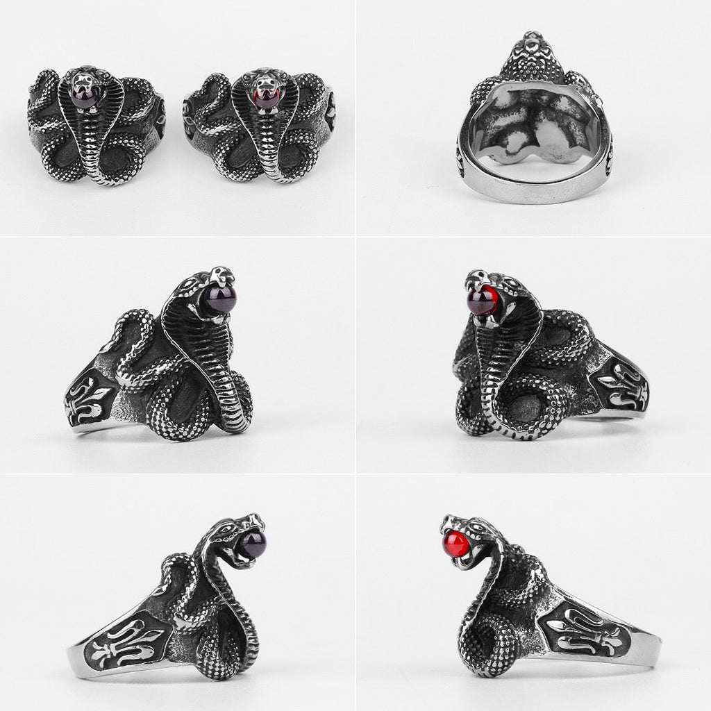 Snake Ring – Cobra Punk Rock Hip Hop Biker Gothic Statement Ring