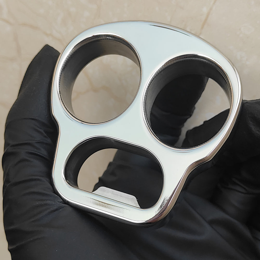 Stainless Steel Skull Two Finger Knuckles Bottle Opener