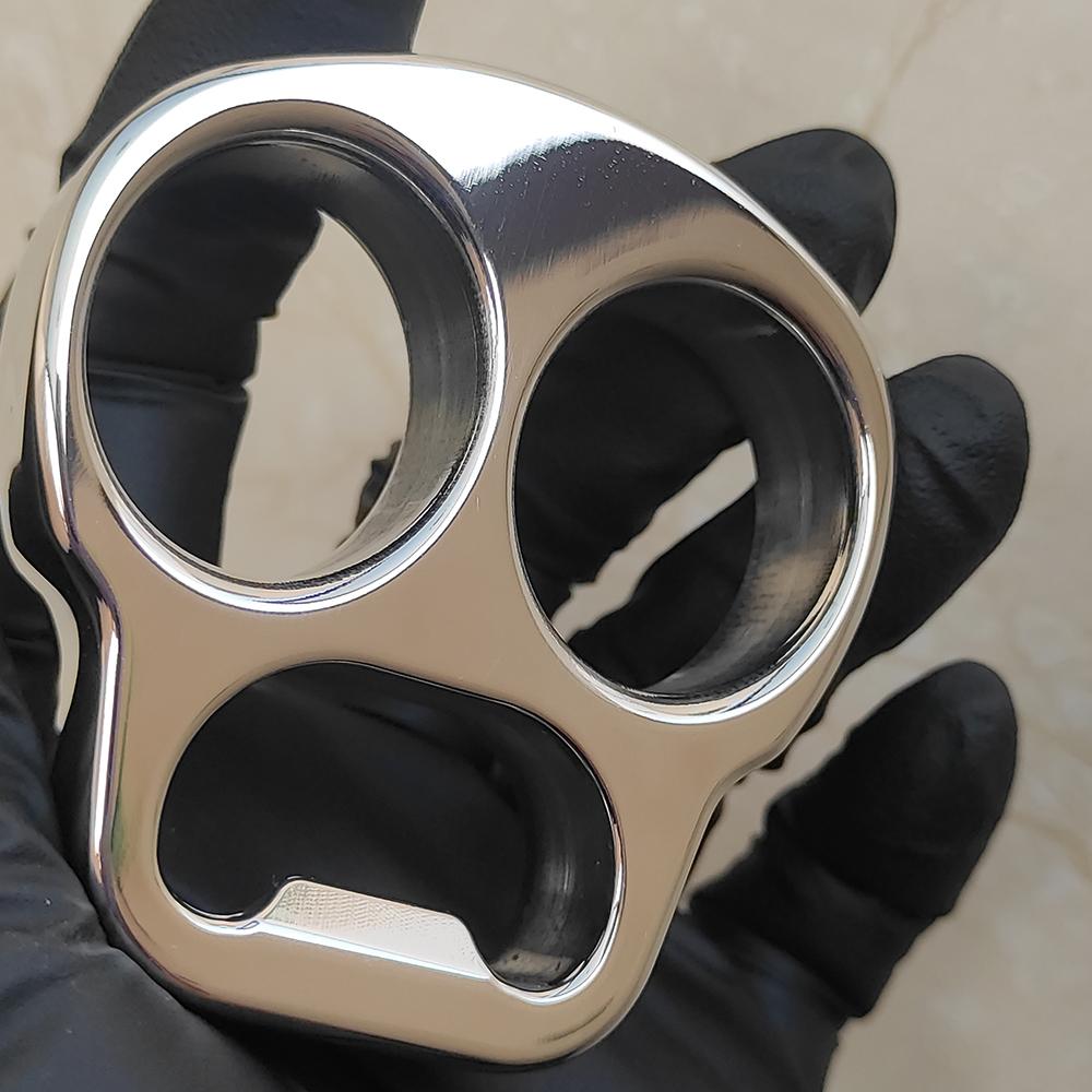 Stainless Steel Skull Two Finger Knuckles Bottle Opener