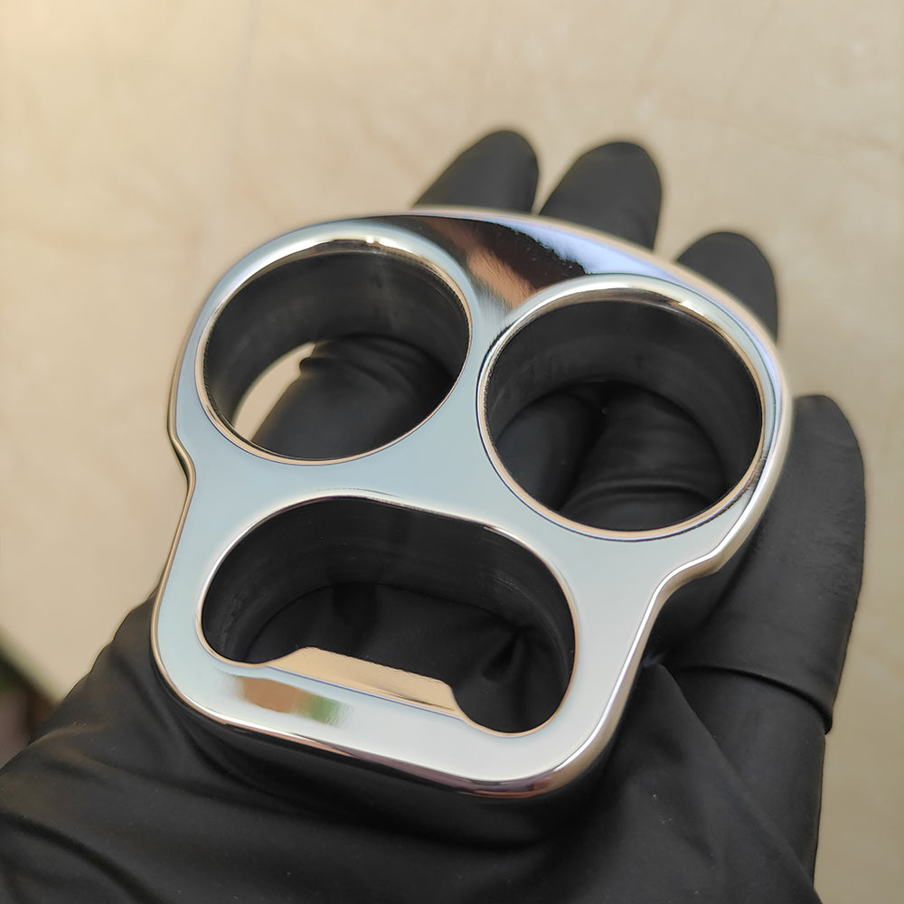 Stainless Steel Skull Two Finger Knuckles Bottle Opener