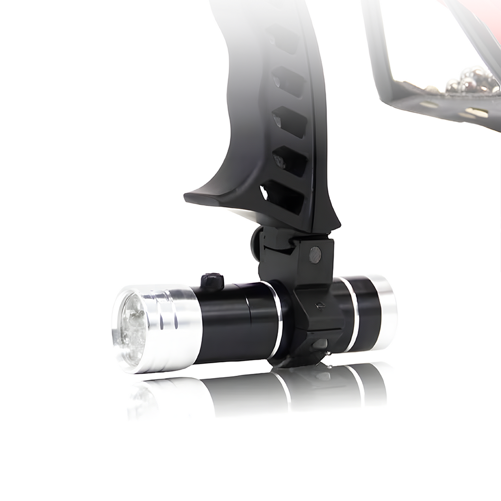 Slingshot Upgrade Kit – Fishing Reel Holder & Dual-Function Light Laser Sight Attachment