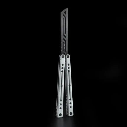 Nautilus V2 Balisong Trainer - Armed Shark 7075 Aluminum G10 Carbon Fiber Butterfly Knife