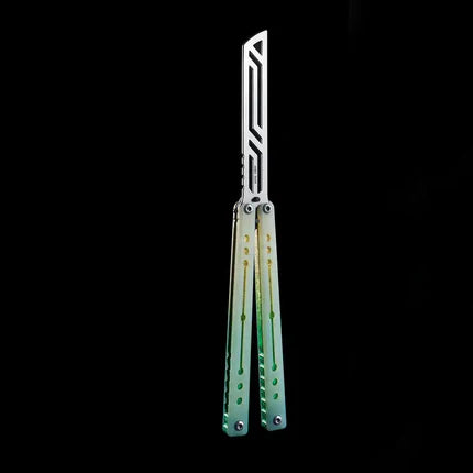 Nautilus V2 Balisong Trainer - Armed Shark 7075 Aluminum G10 Carbon Fiber Butterfly Knife