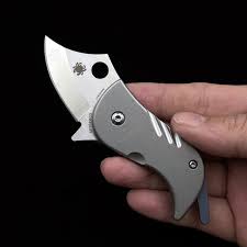 Bitelock Mini EDC Folding Knife - 9Cr18MoV Steel & TC4 Titanium