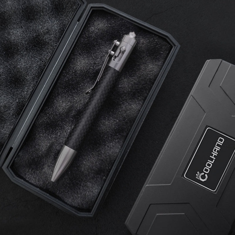 Tactical Pen Carbon Fiber Bolt-Action – Tungsten Steel Glass Breaker EDC Pen