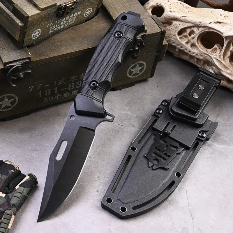 TrailForge Multi-Tool Survival Knife - Fire Starter & Tool Card EDC Set
