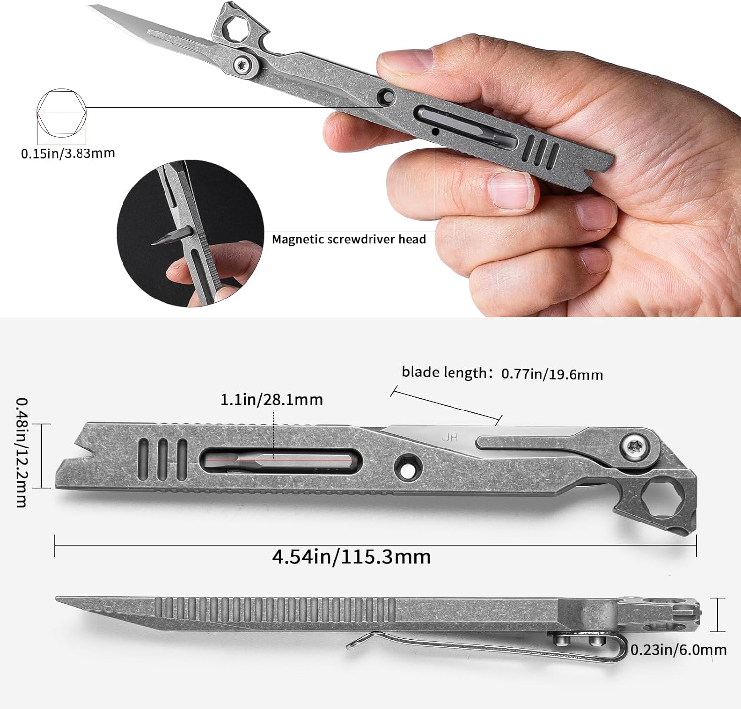 IronClad 9-in-1 Titanium Pocket Pry Bar - Aerospace-Grade Multi-Tool EDC