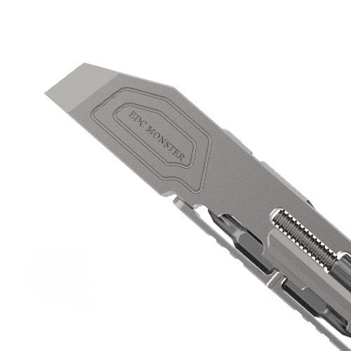 PryMax 2.0 Titanium All-in-1 Multi-Function Pry Bar - GR5 with 12 Tools & 5 Tritium Slots EDC