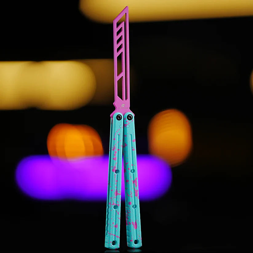 Krake Raken Balisong Trainer Ceramic Edition - Armed Shark 7075 Aluminum Butterfly Knife