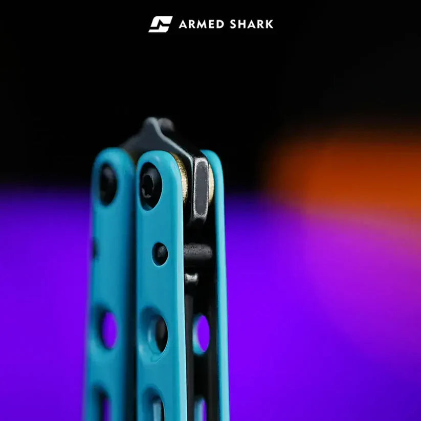 Skeletonized Balisong Trainer - Armed Shark Dangerous Wanderer Butterfly Knife Hollow Handle
