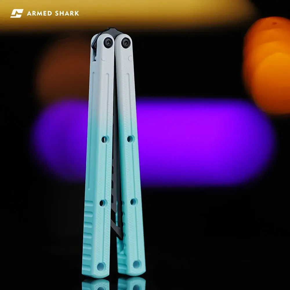 Krake Raken Balisong Trainer Ceramic Edition - Armed Shark 7075 Aluminum Butterfly Knife
