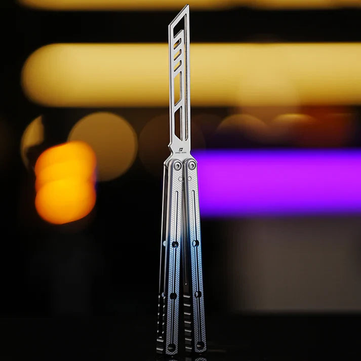 Balisong Trainer Krake Raken V3 - Armed Shark Butterfly Knife 7075 Aluminum 36 Colors