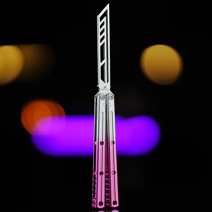 Balisong Trainer Krake Raken V3 - Armed Shark Butterfly Knife 7075 Aluminum 36 Colors