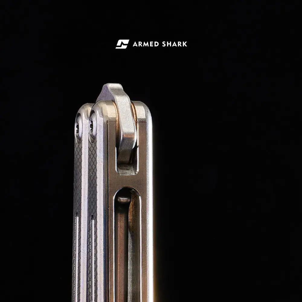 Krake Raken V3 Titanium Balisong Trainer - Armed Shark Premium Butterfly Knife Flipper
