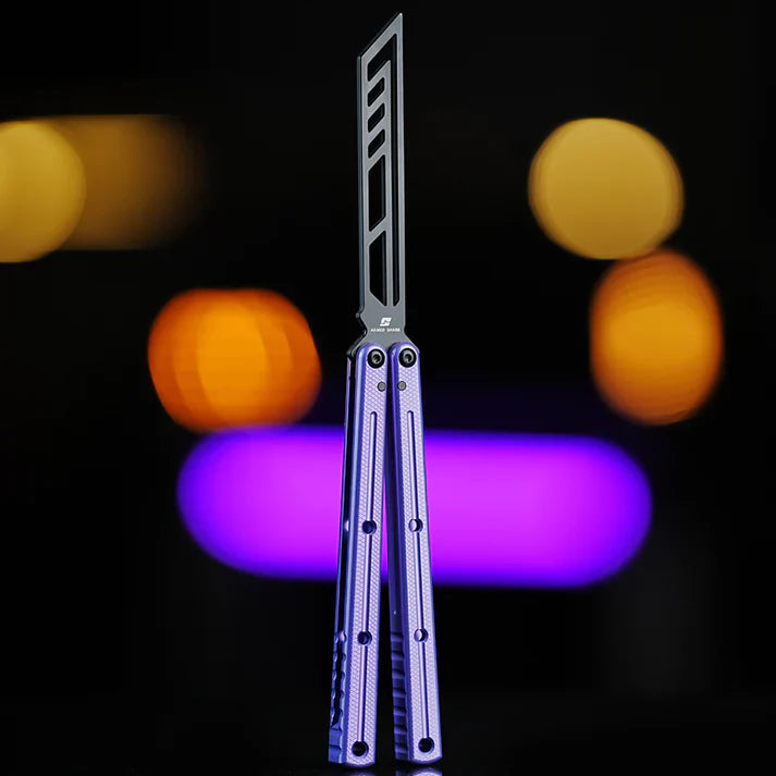 Balisong Trainer Krake Raken V3 - Armed Shark Butterfly Knife 7075 Aluminum 36 Colors