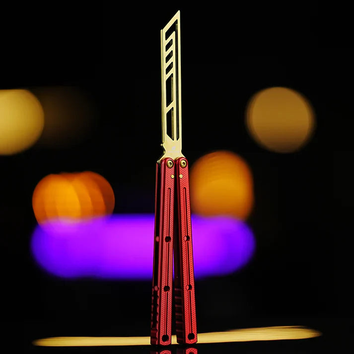 Balisong Trainer Krake Raken V3 - Armed Shark Butterfly Knife 7075 Aluminum 36 Colors