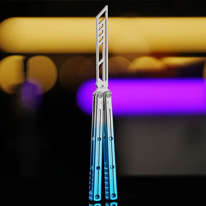 Balisong Trainer Krake Raken V3 - Armed Shark Butterfly Knife 7075 Aluminum 36 Colors