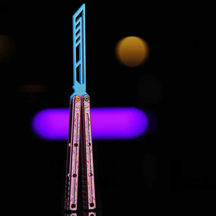 Balisong Trainer Krake Raken V3 - Armed Shark Butterfly Knife 7075 Aluminum 36 Colors