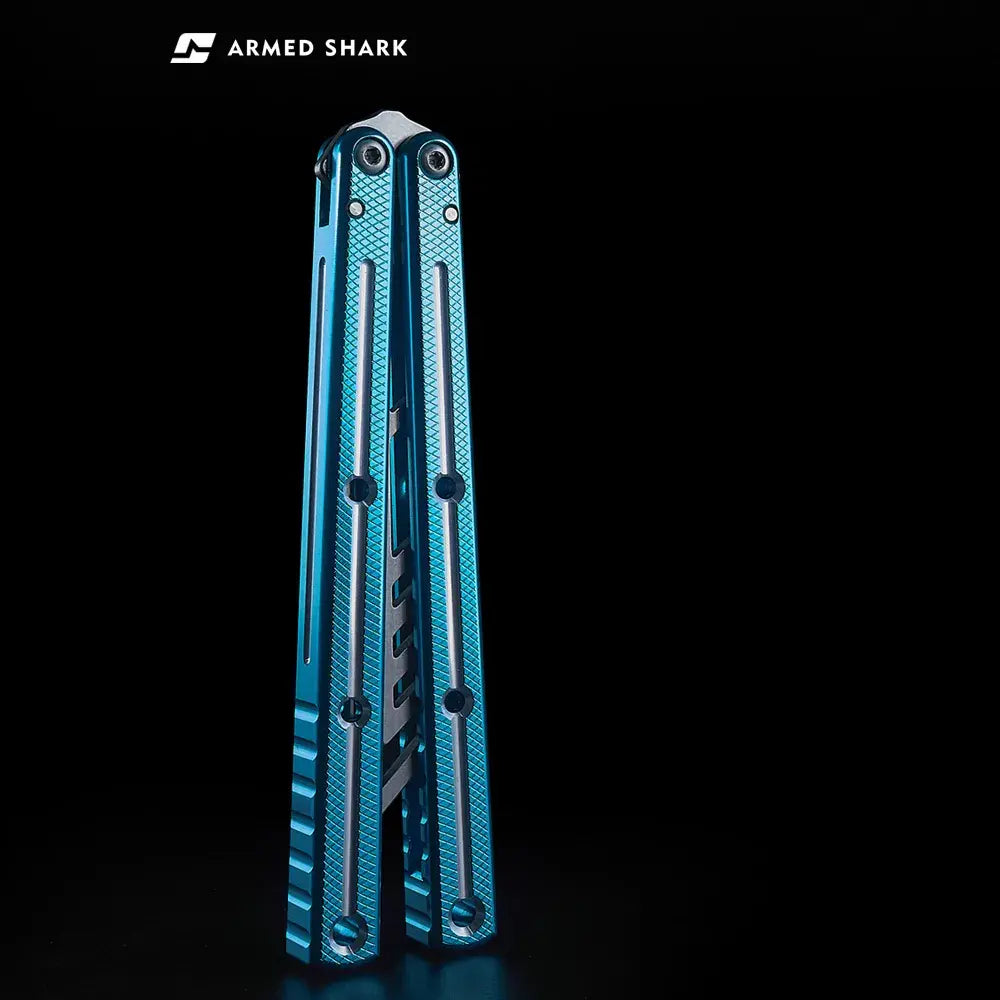 Balisong Trainer Krake Raken V3 - Armed Shark Butterfly Knife 7075 Aluminum 36 Colors