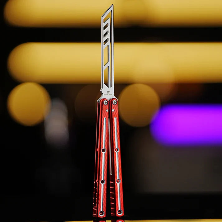 Balisong Trainer Krake Raken V3 - Armed Shark Butterfly Knife 7075 Aluminum 36 Colors