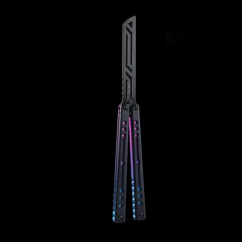Nautilus V2 Balisong Trainer - Armed Shark 7075 Aluminum G10 Carbon Fiber Butterfly Knife