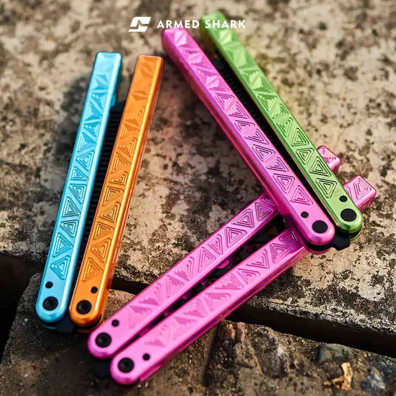 Balisong Trainer for Beginners - Armed Shark Original Butterfly Knife 12 Colors