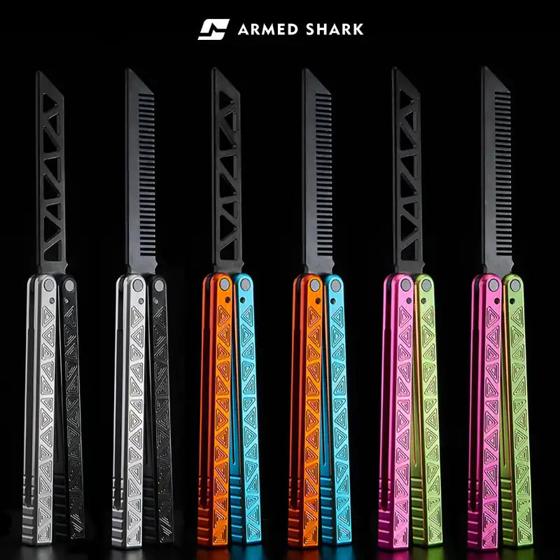 Balisong Trainer for Beginners - Armed Shark Original Butterfly Knife 12 Colors