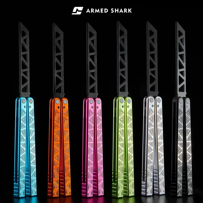 Balisong Trainer for Beginners - Armed Shark Original Butterfly Knife 12 Colors