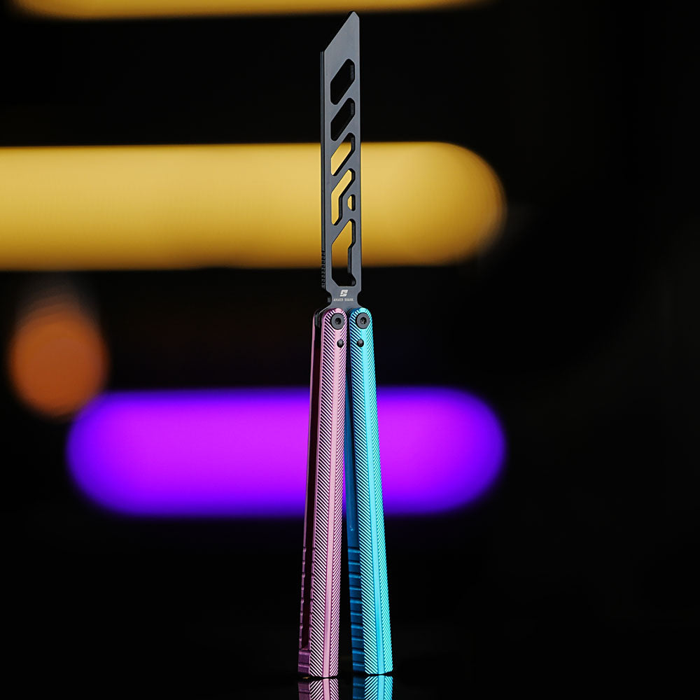 Armed Shark Pacific Ocean Balisong Trainer - 7075 Aluminum Butterfly Trainer Knife