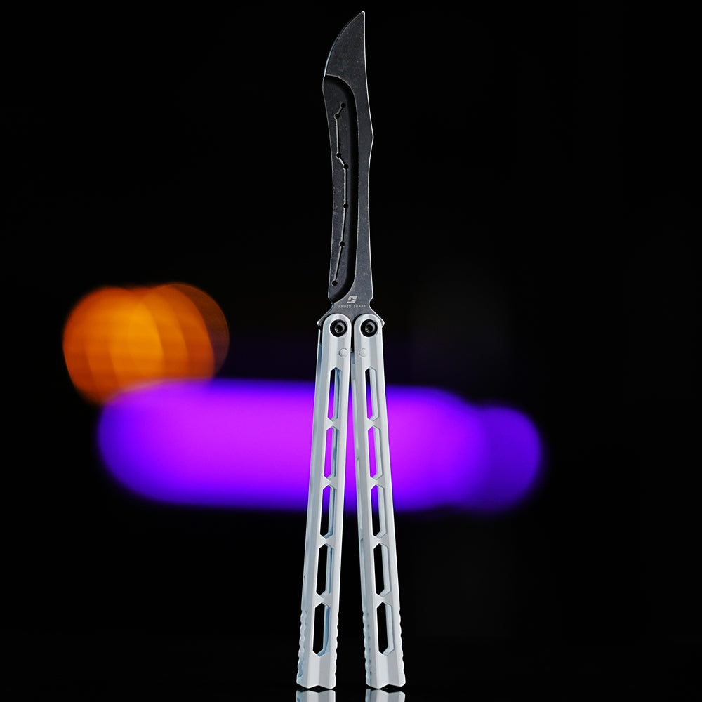 Armed Shark Prism Balisong Trainer - 5Cr15 Steel Butterfly Trainer Knife