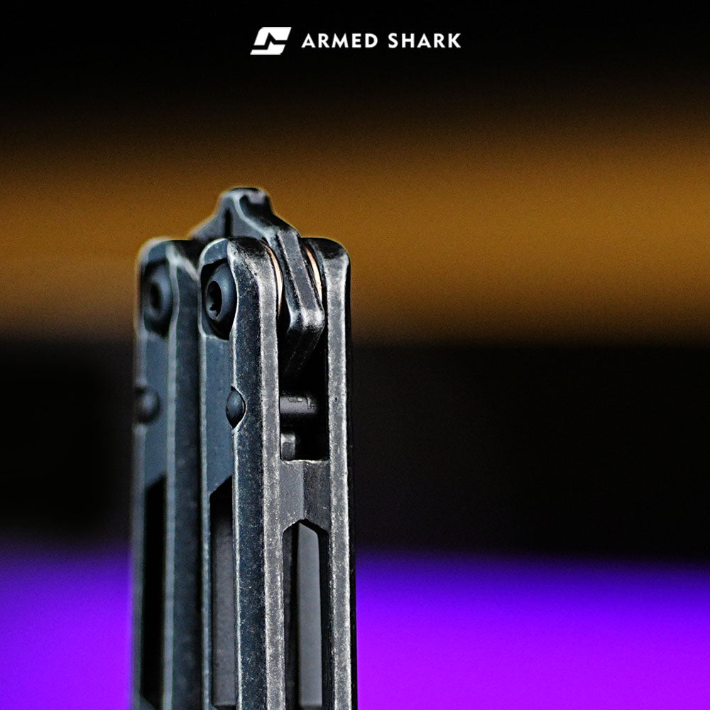 Armed Shark Prism Balisong Trainer - 5Cr15 Steel Butterfly Trainer Knife