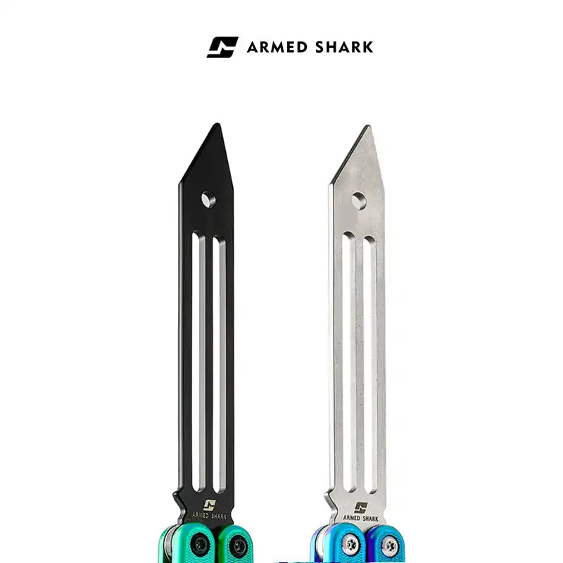 Squidtrainer V4 Balisong Trainer - Armed Shark 7075 Aluminum Butterfly Knife Flipper